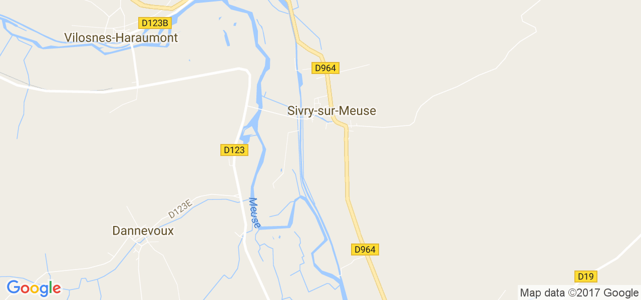 map de la ville de Sivry-sur-Meuse