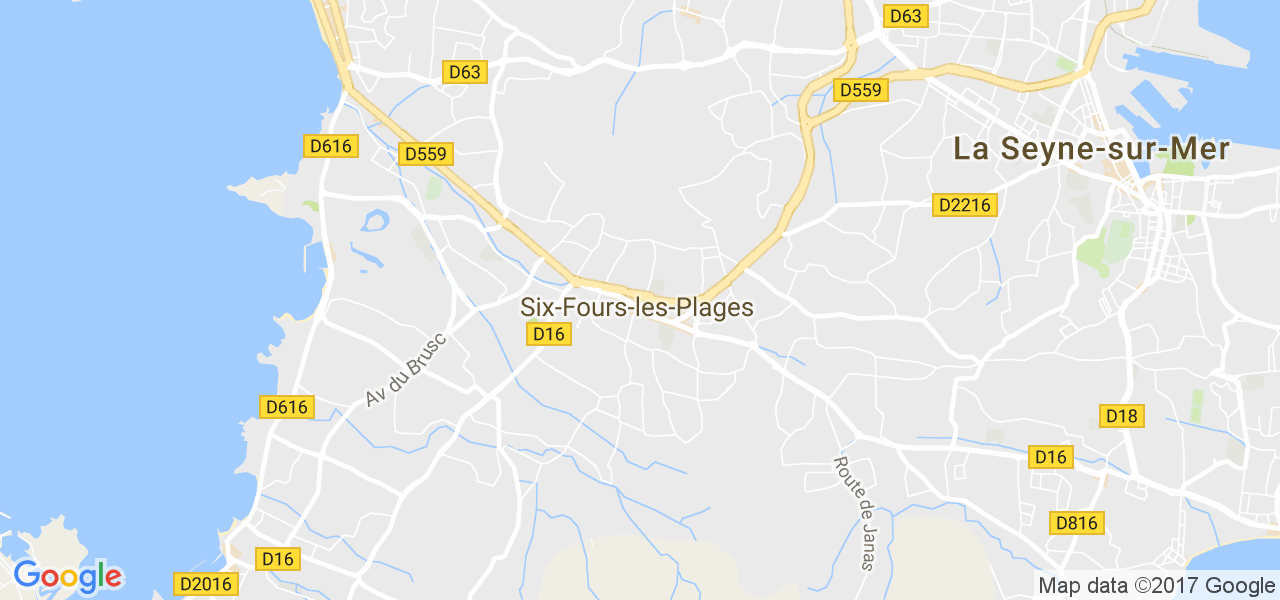 map de la ville de Six-Fours-les-Plages