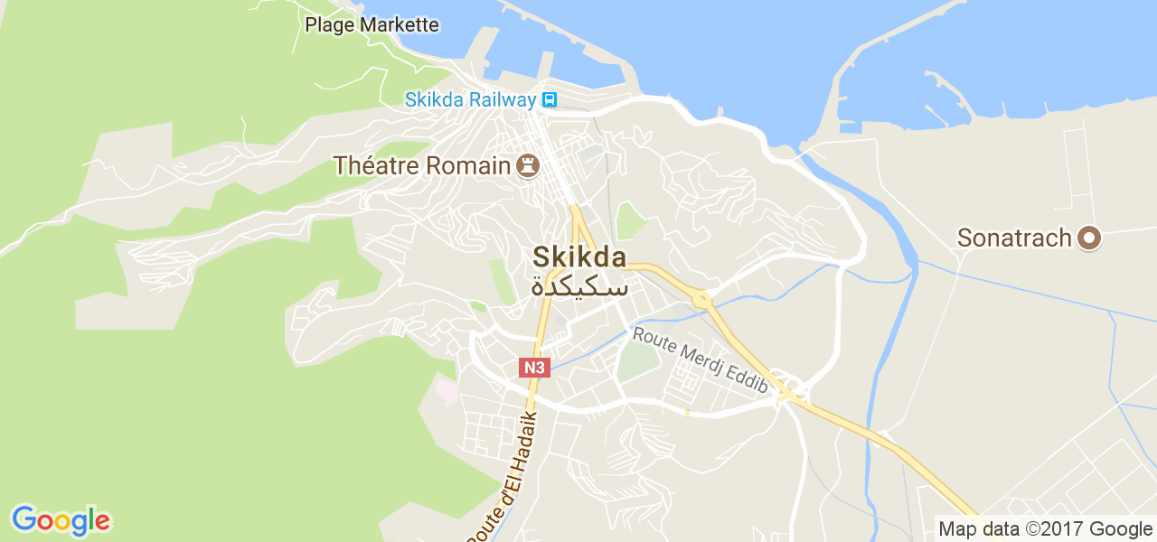 map de la ville de Skikda