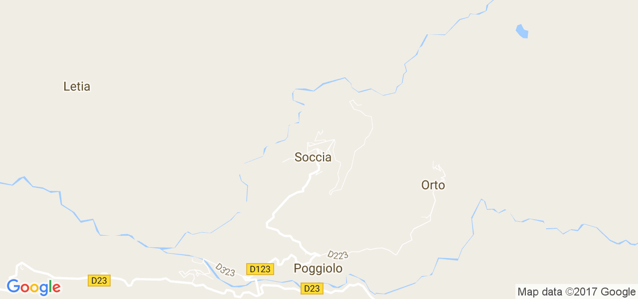 map de la ville de Soccia