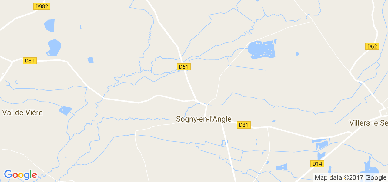 map de la ville de Sogny-en-l'Angle