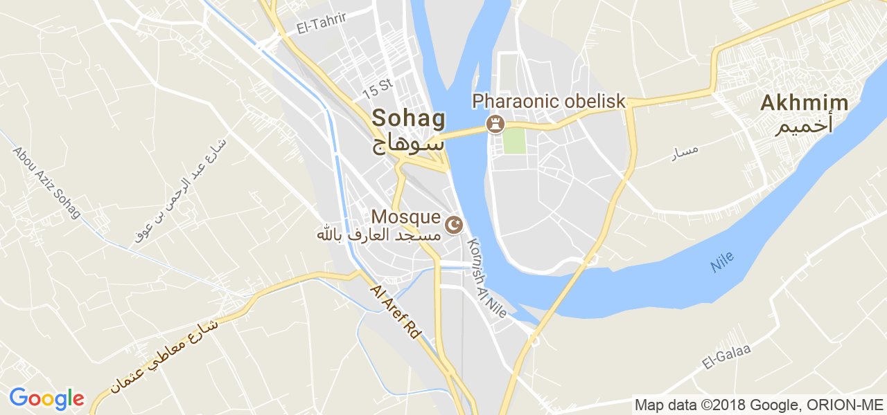 map of the city of Sohag