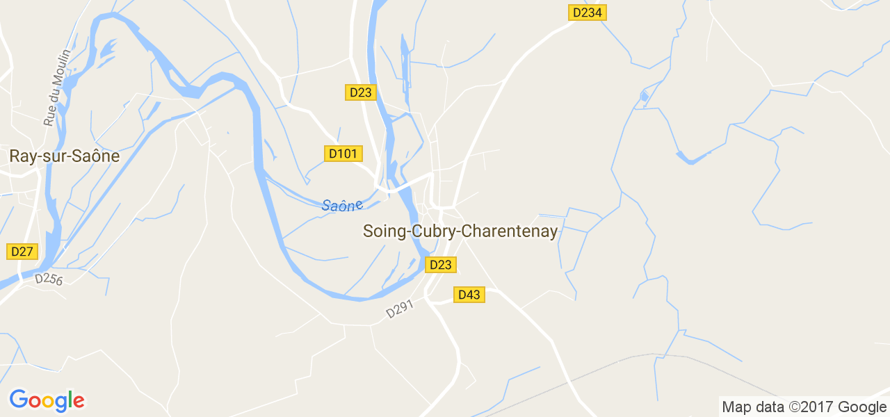 map de la ville de Soing-Cubry-Charentenay