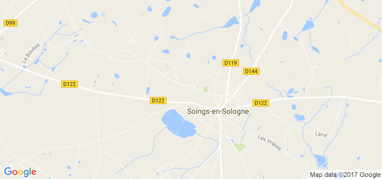 map de la ville de Soings-en-Sologne