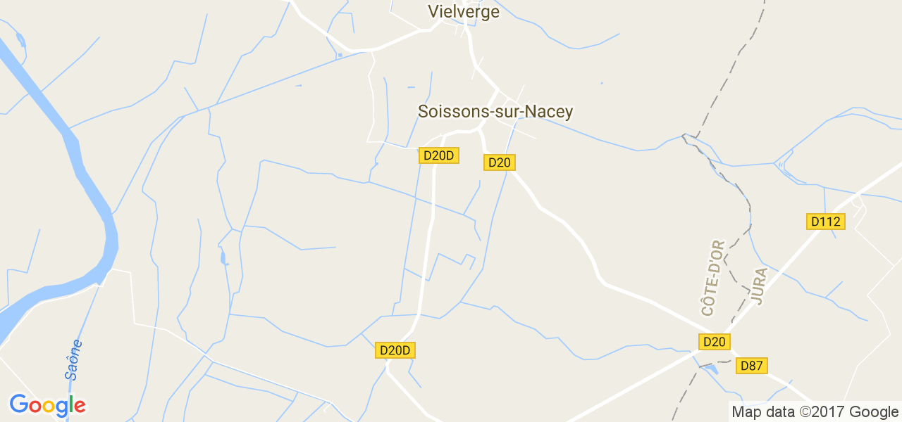 map de la ville de Soissons-sur-Nacey