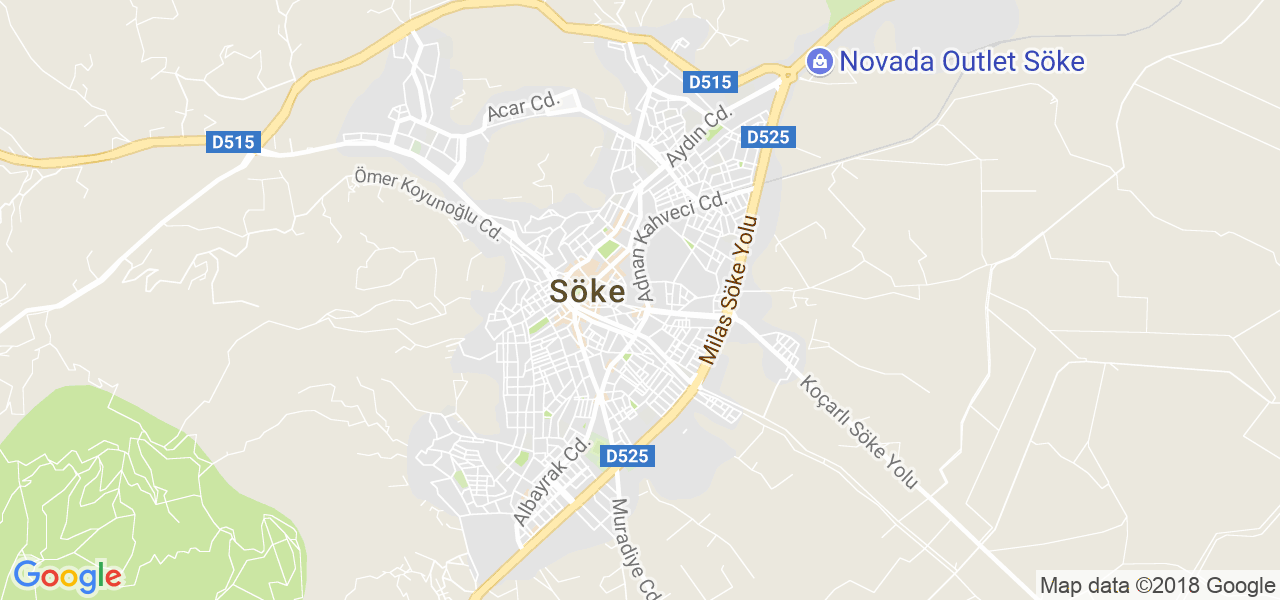 map of the city of Soke