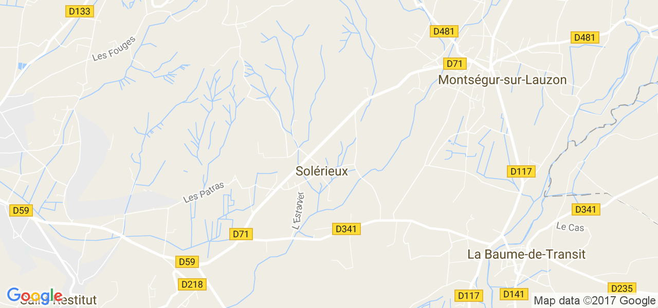 map de la ville de Solérieux