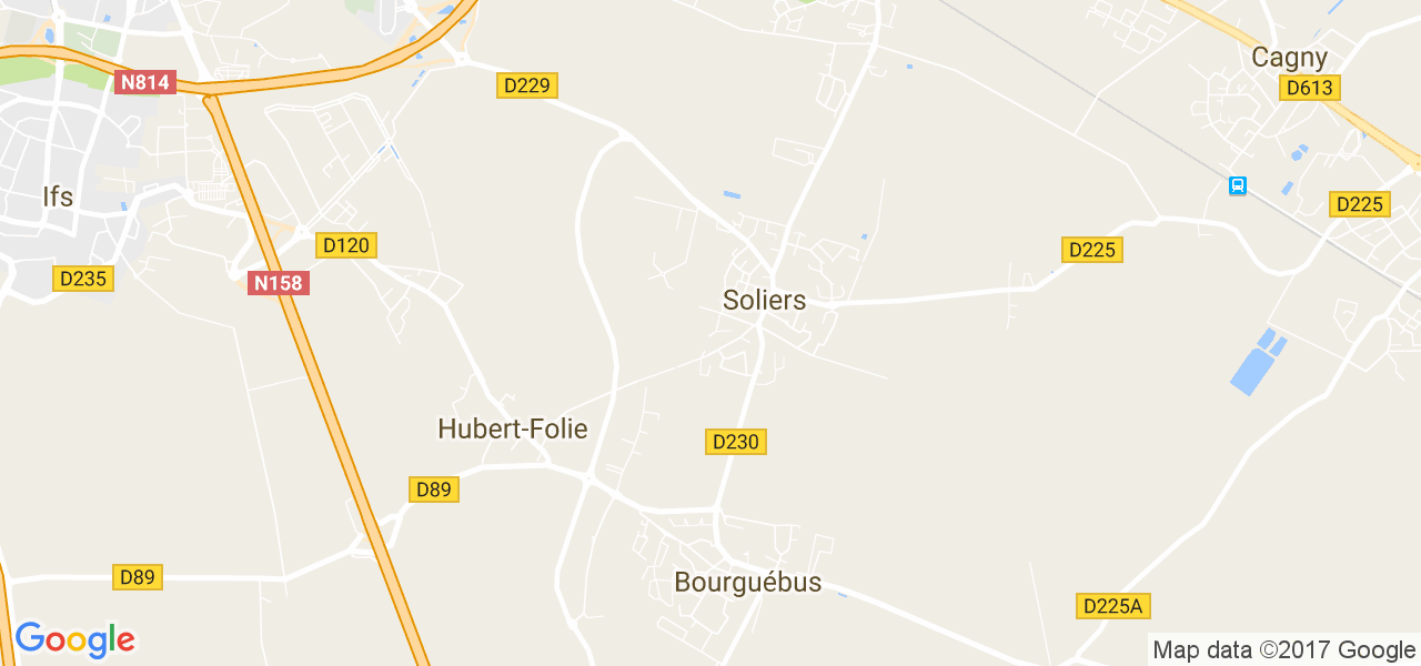 map de la ville de Soliers