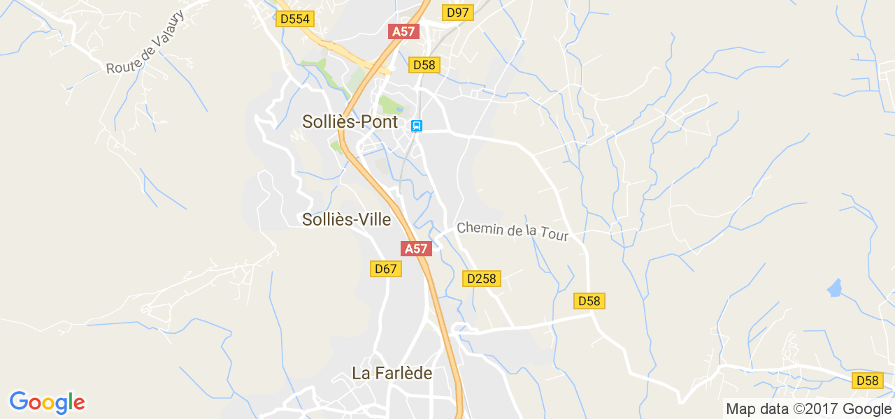 map de la ville de Solliès-Pont