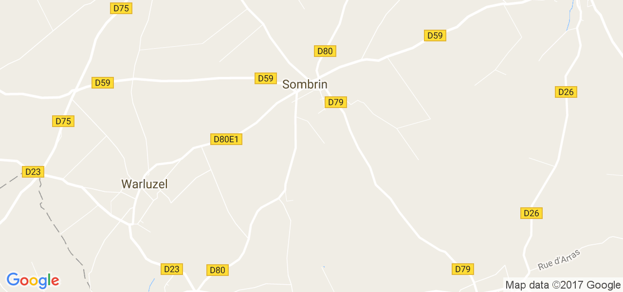 map de la ville de Sombrin