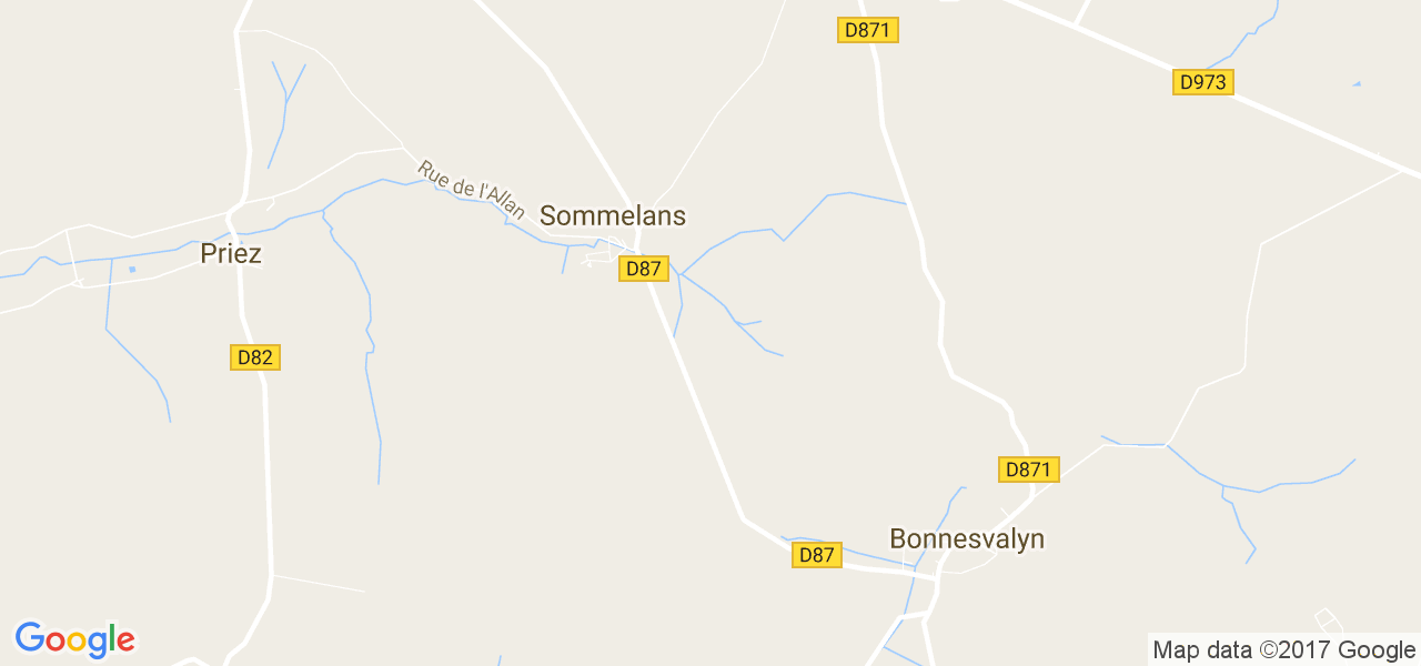 map de la ville de Sommelans