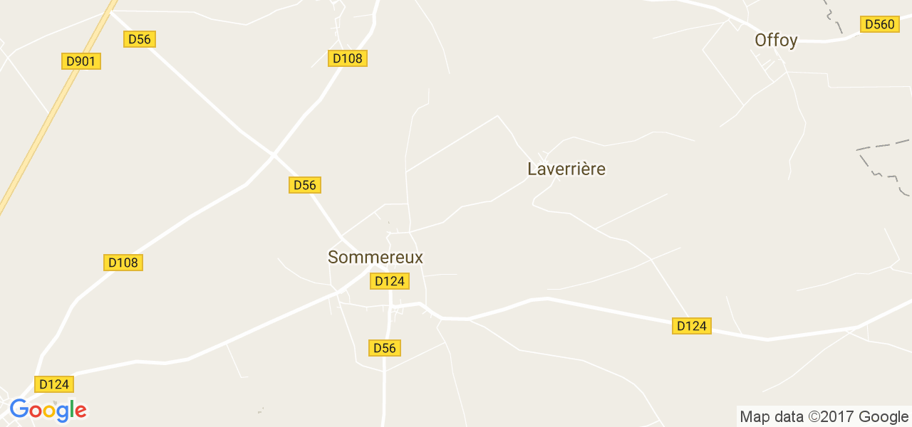 map de la ville de Sommereux