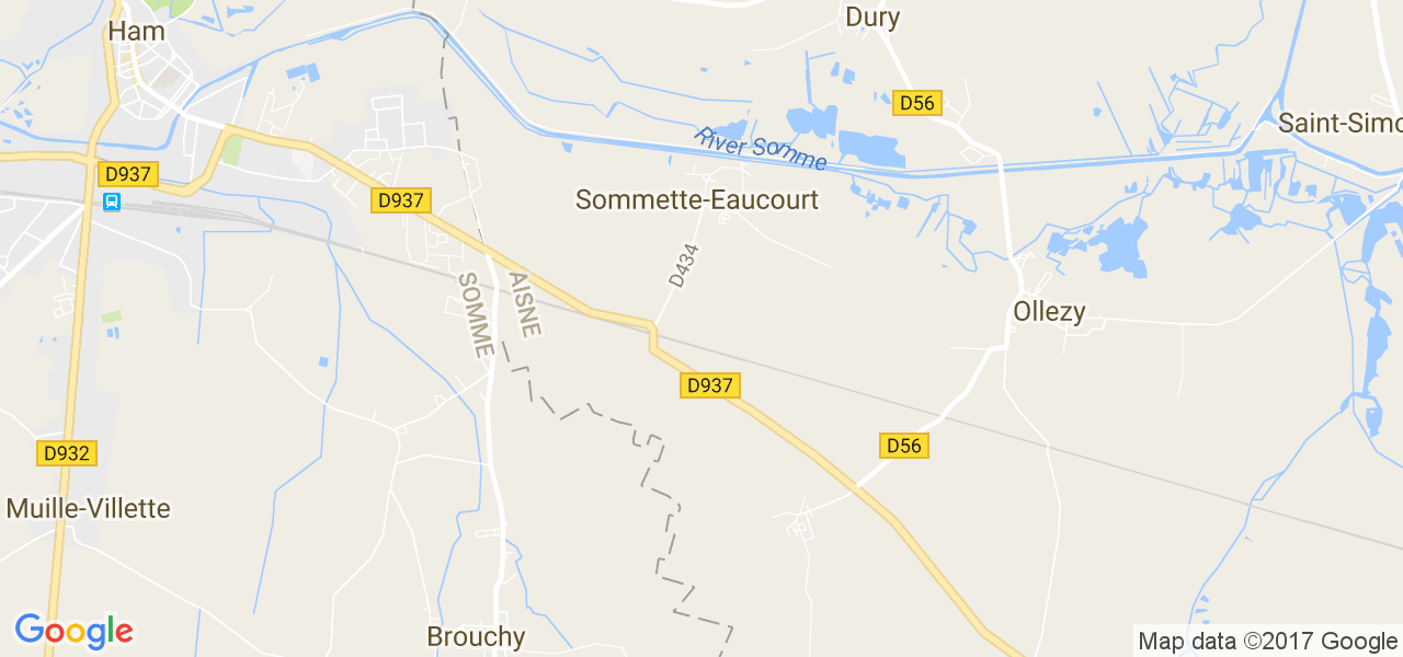 map de la ville de Sommette-Eaucourt