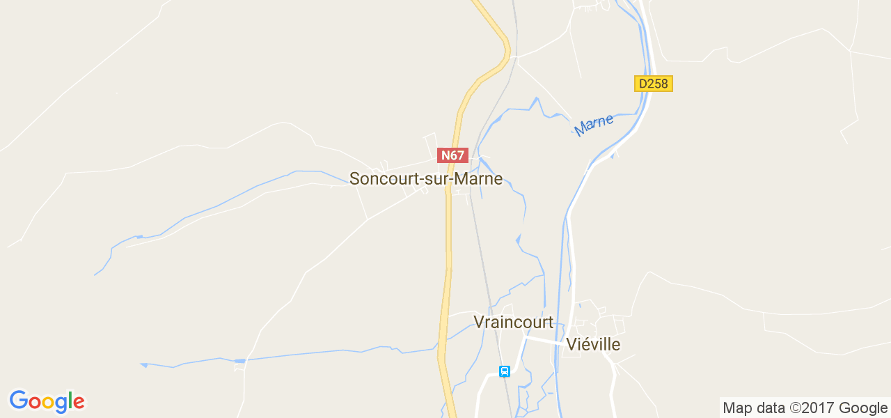 map de la ville de Soncourt-sur-Marne