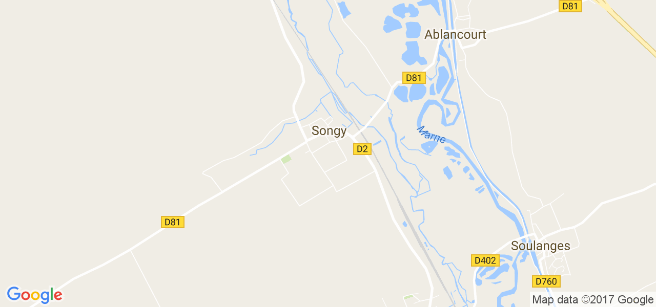 map de la ville de Songy