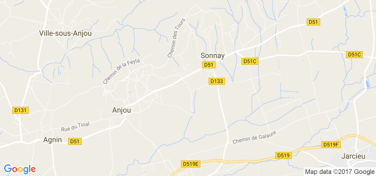 map de la ville de Sonnay