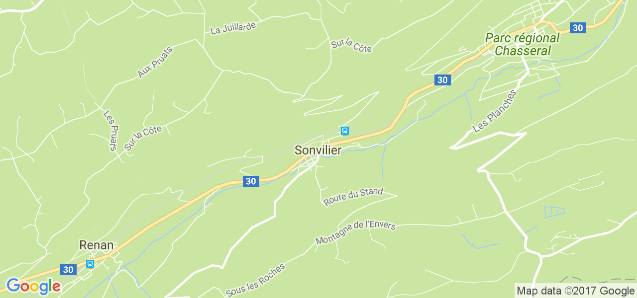 map de la ville de Sonvilier