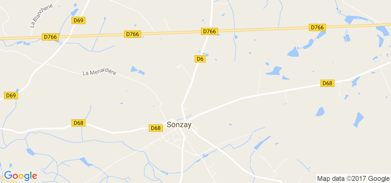 map de la ville de Sonzay