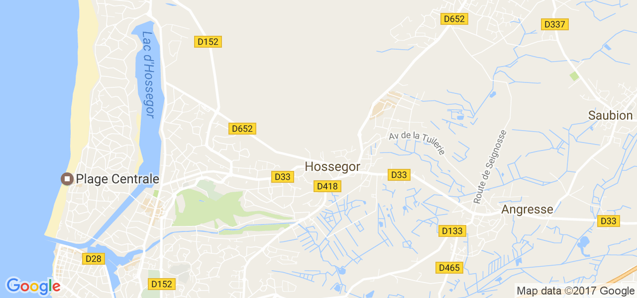 map de la ville de Soorts-Hossegor