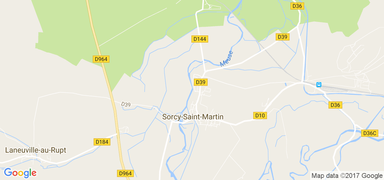 map de la ville de Sorcy-Saint-Martin