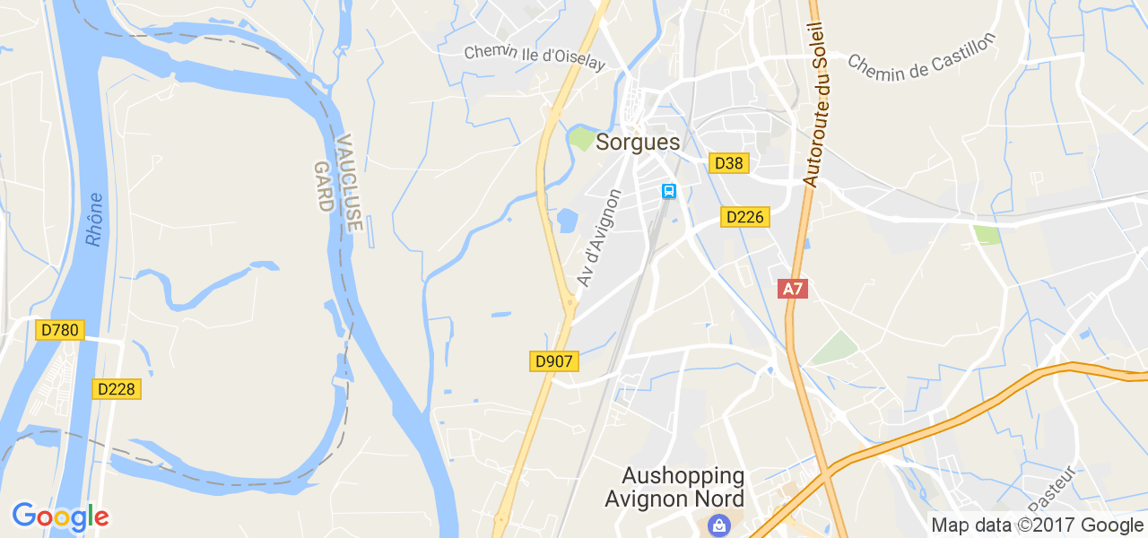 map de la ville de Sorgues