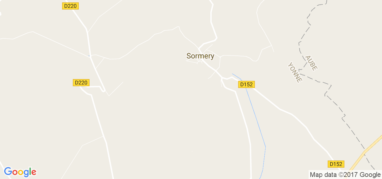 map de la ville de Sormery