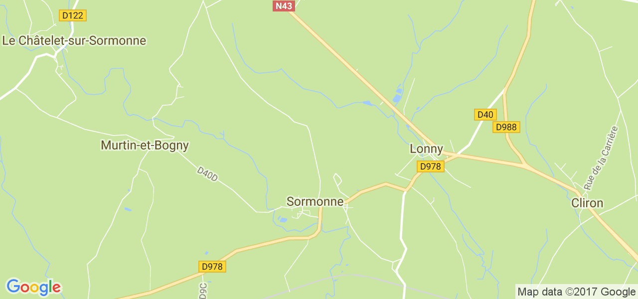 map de la ville de Sormonne