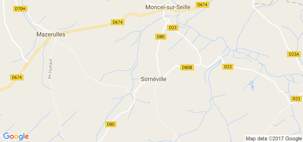 map de la ville de Sornéville