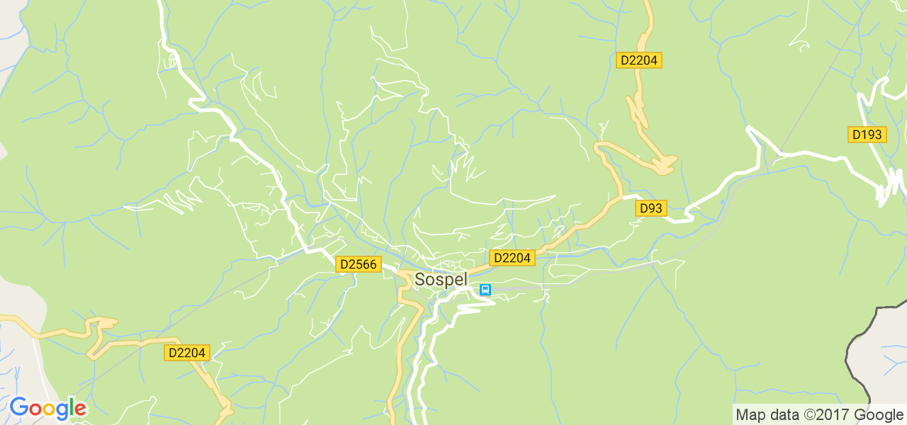 map de la ville de Sospel