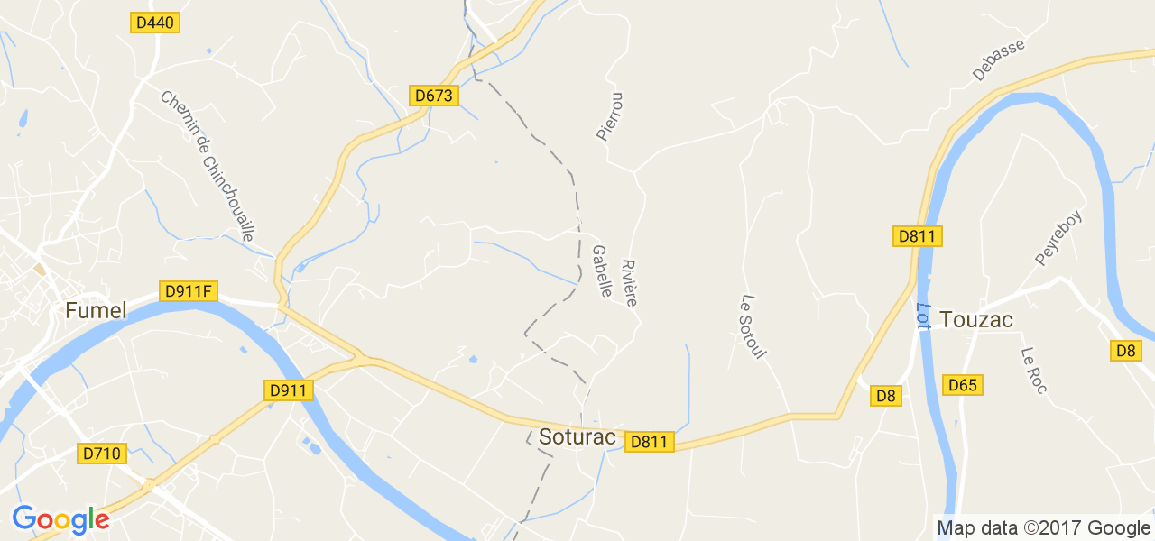 map de la ville de Soturac