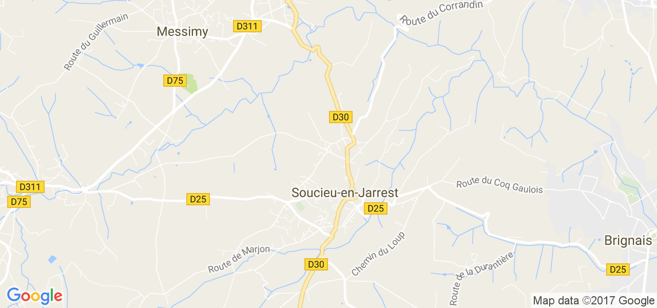 map de la ville de Soucieu-en-Jarrest