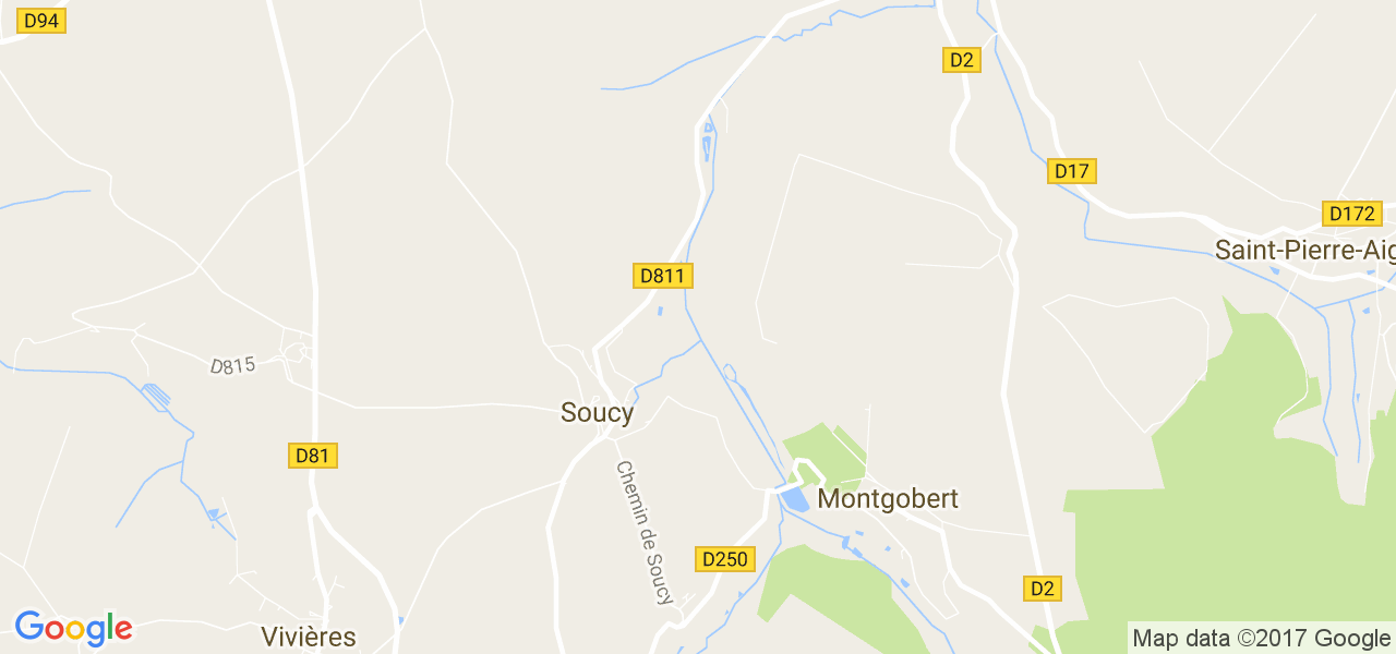 map de la ville de Soucy