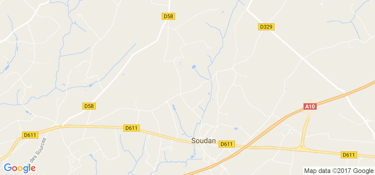 map de la ville de Soudan