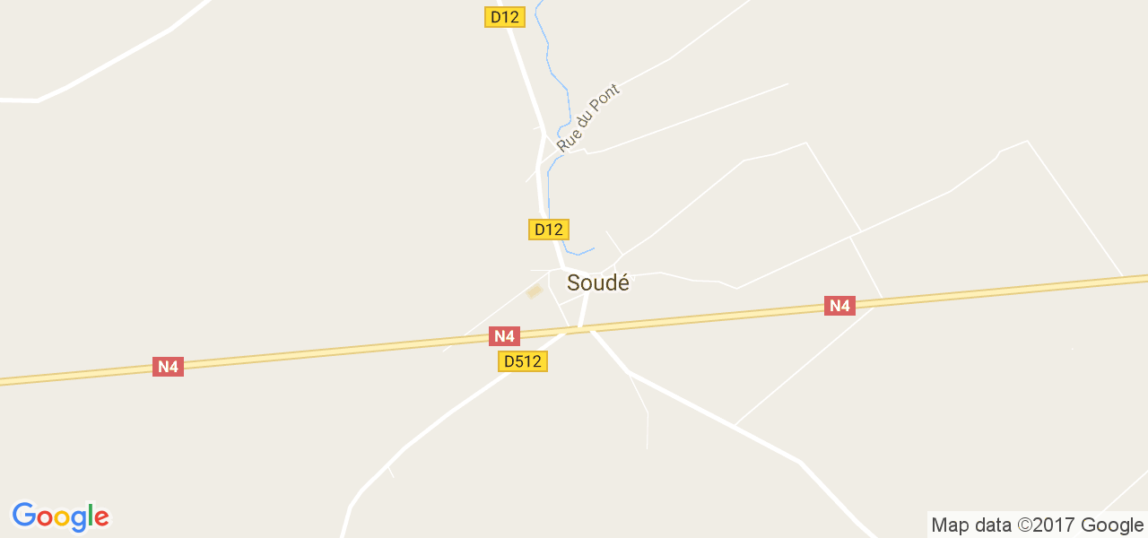 map de la ville de Soudé