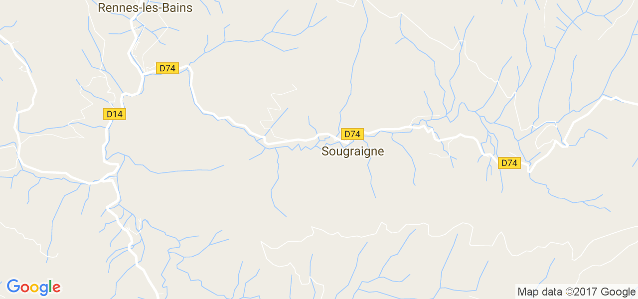 map de la ville de Sougraigne