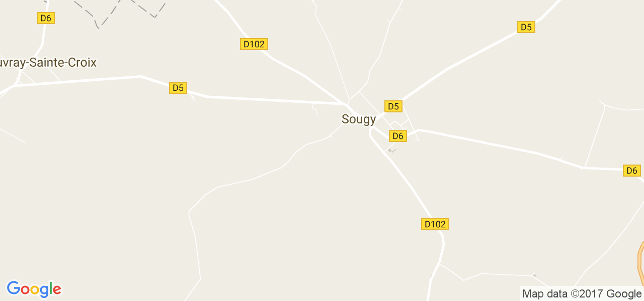 map de la ville de Sougy