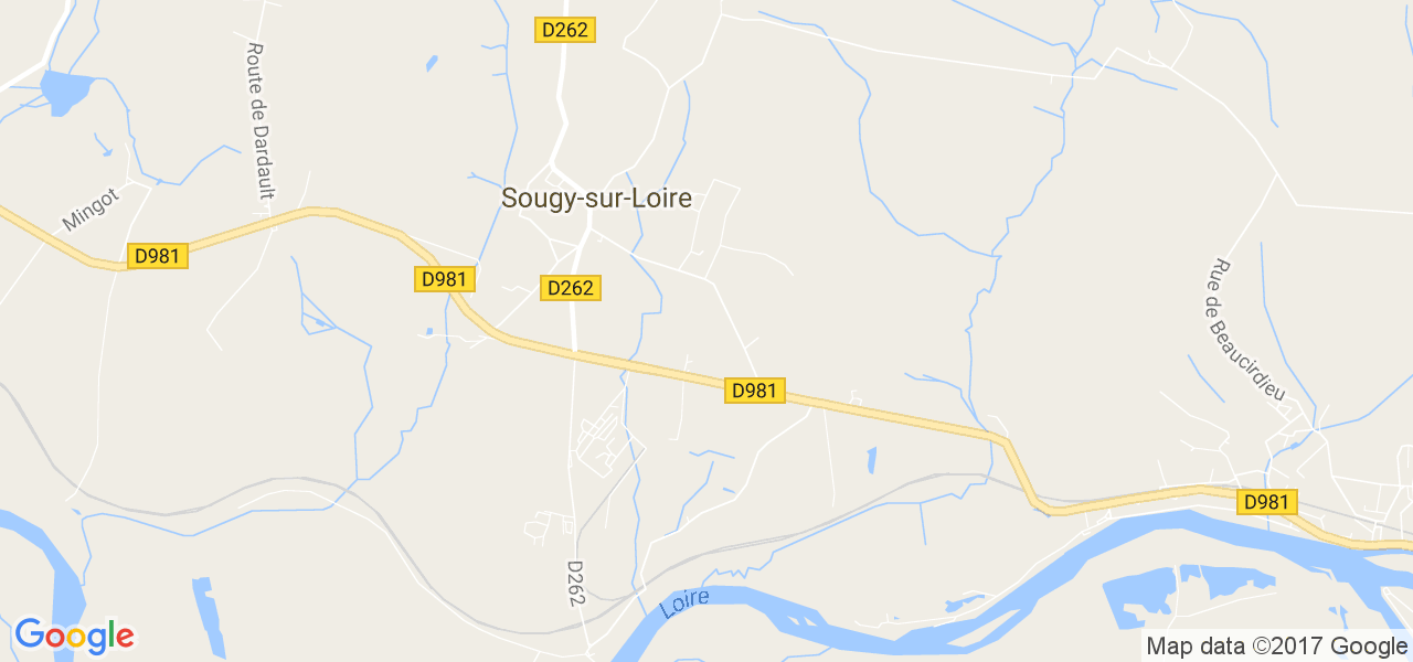 map de la ville de Sougy-sur-Loire