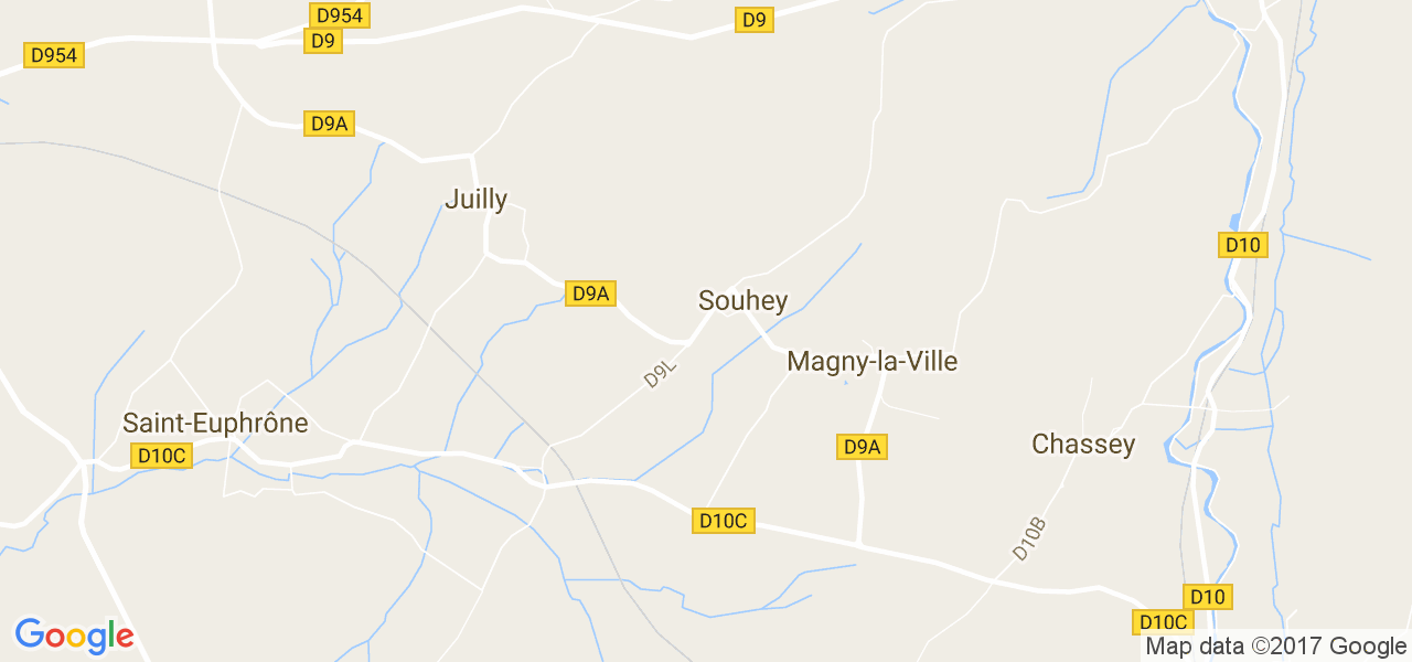 map de la ville de Souhey