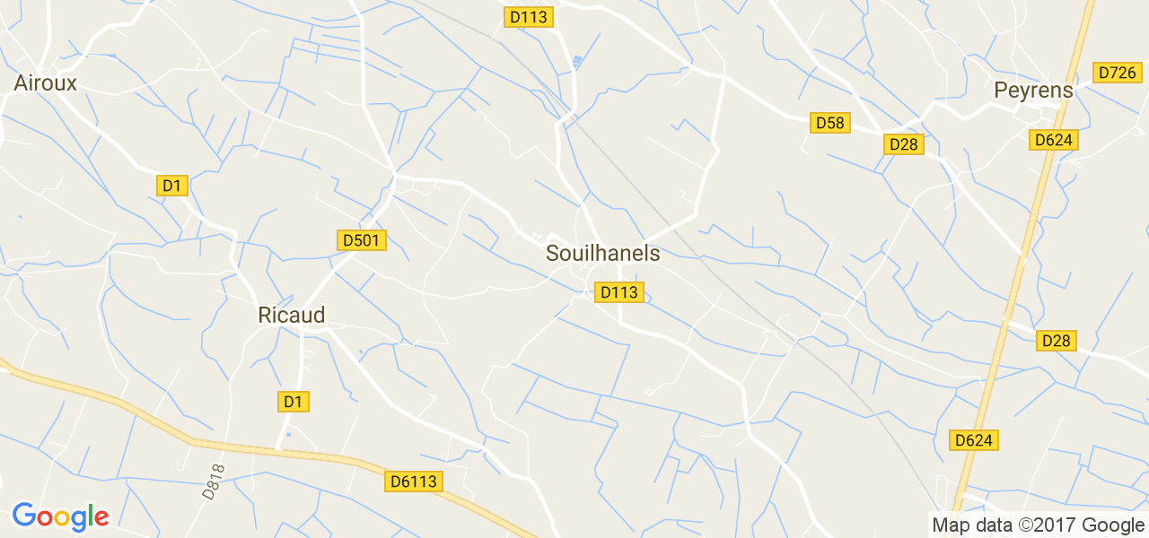 map de la ville de Souilhanels