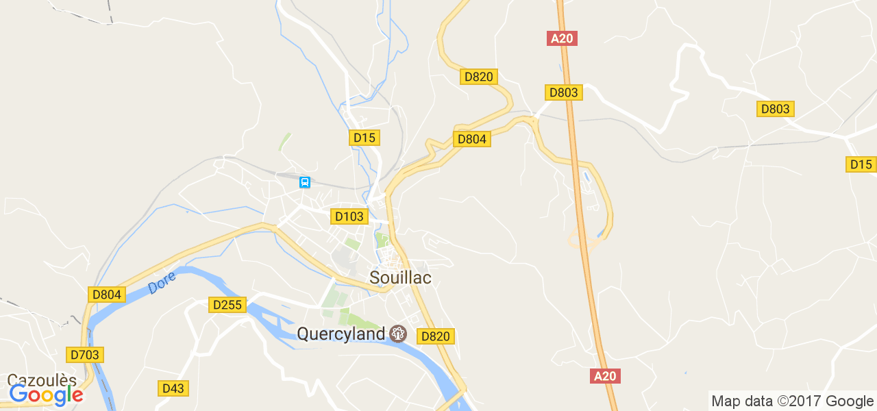 map de la ville de Souillac