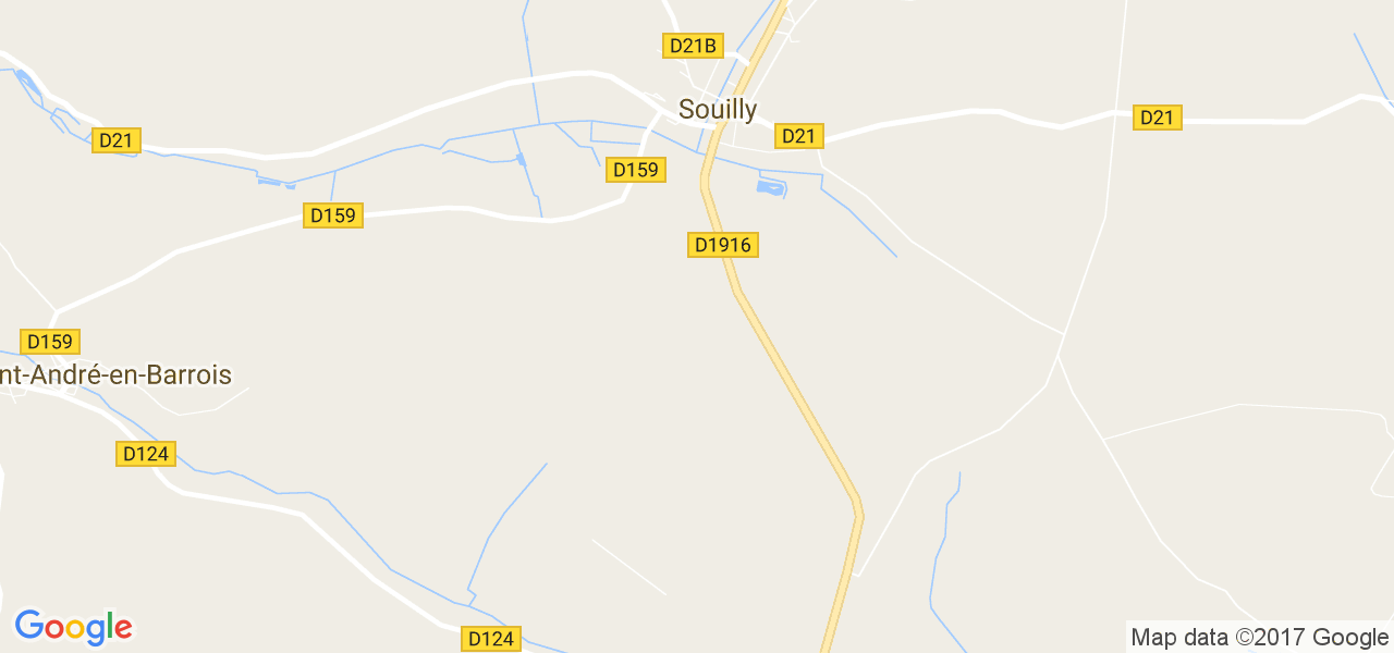 map de la ville de Souilly