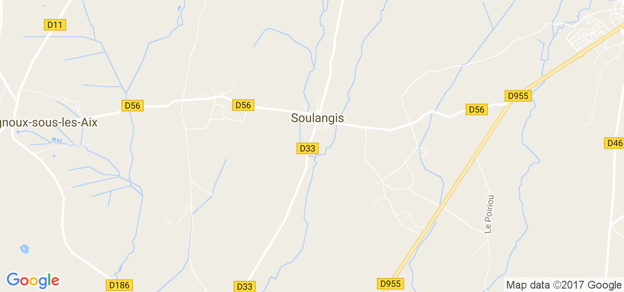 map de la ville de Soulangis