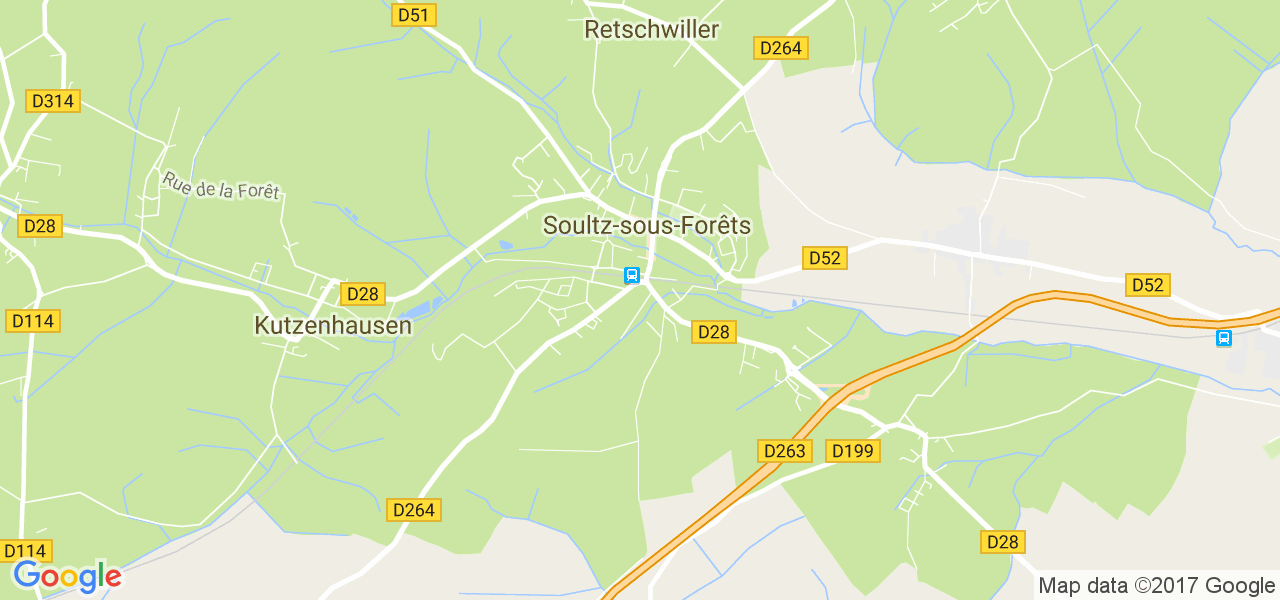 map de la ville de Soultz-sous-Forêts