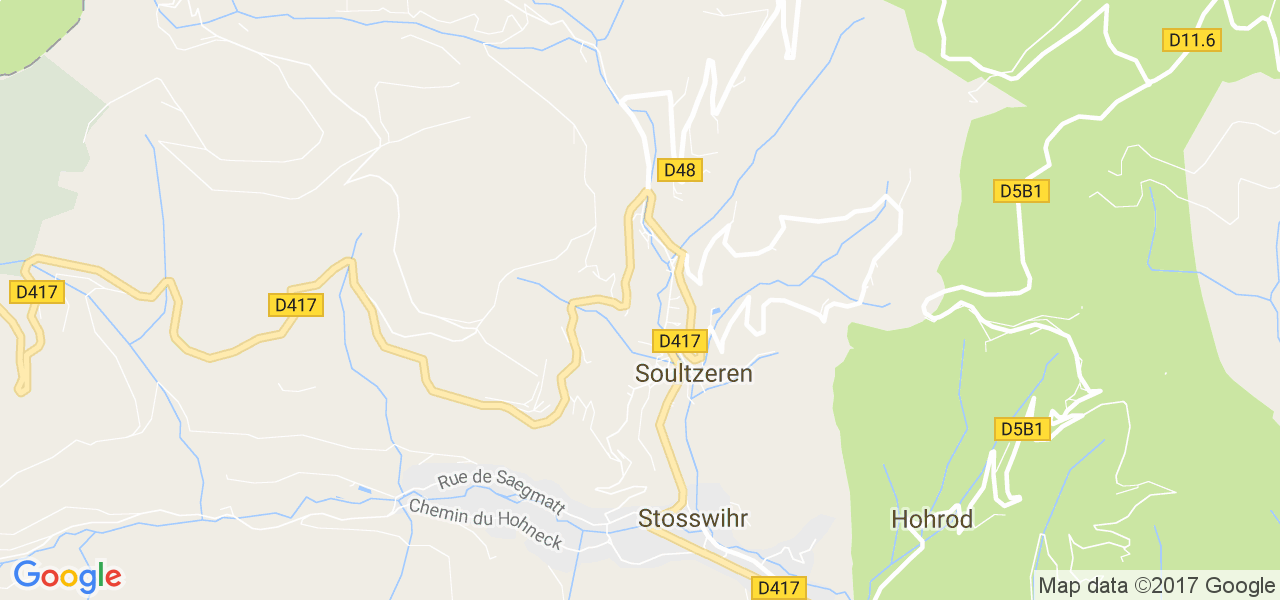 map de la ville de Soultzeren