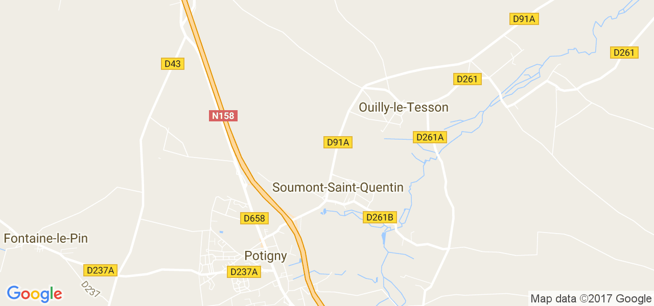 map de la ville de Soumont-Saint-Quentin