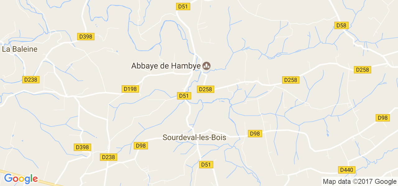 map de la ville de Sourdeval-les-Bois