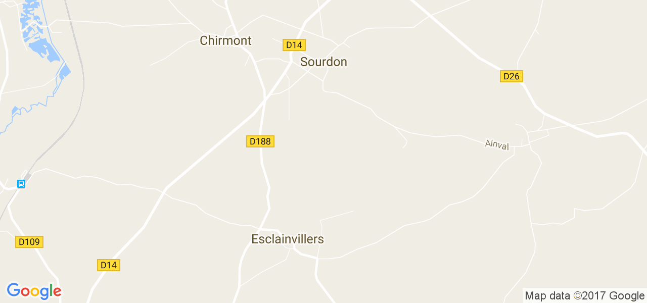 map de la ville de Sourdon