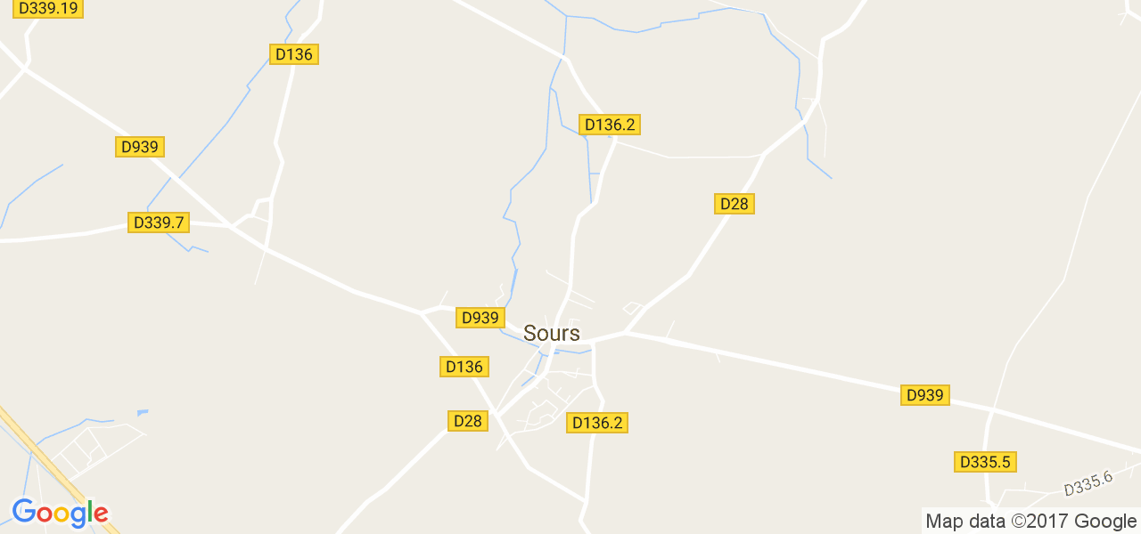 map de la ville de Sours