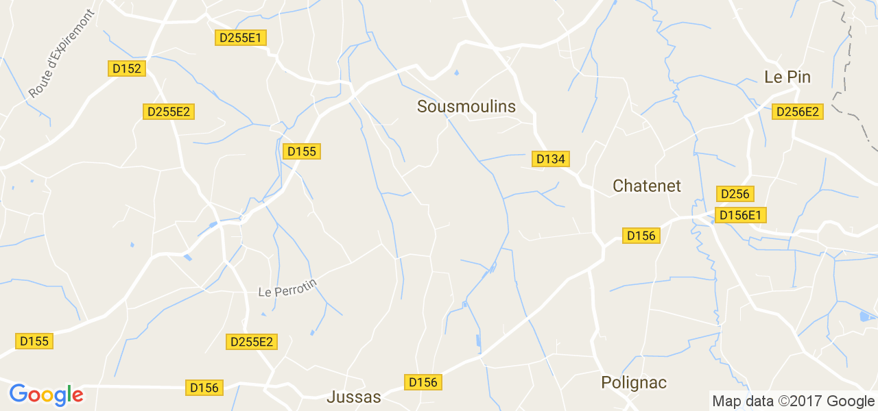 map de la ville de Sousmoulins