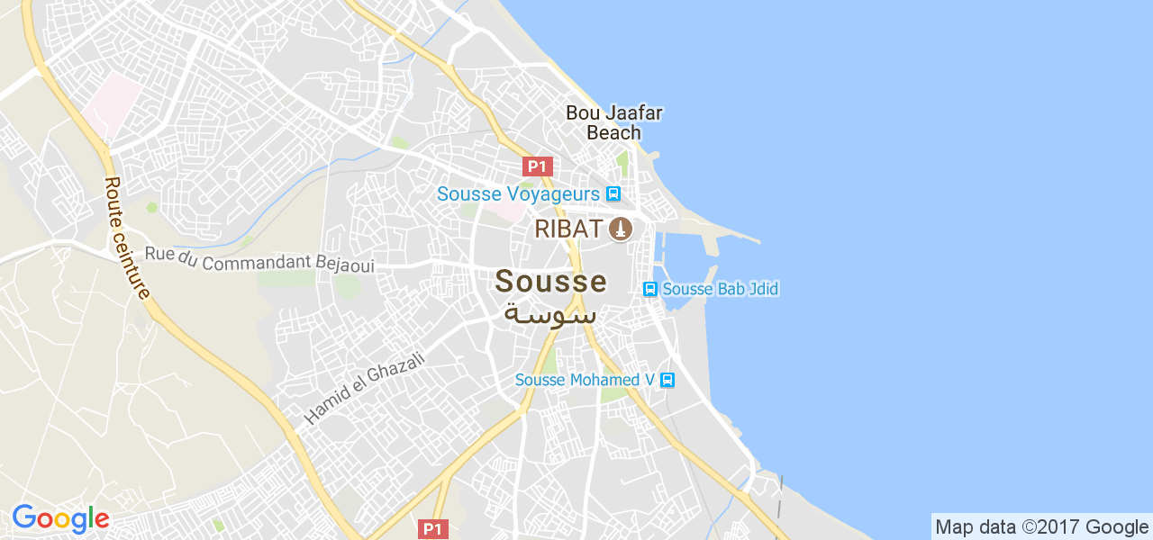 map de la ville de Sousse